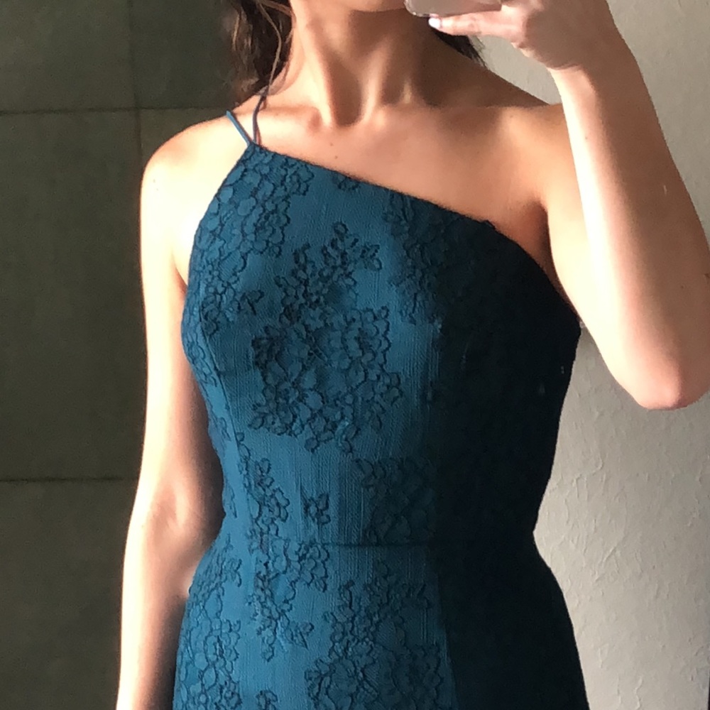 Adrianna Papel turquoise evening gown